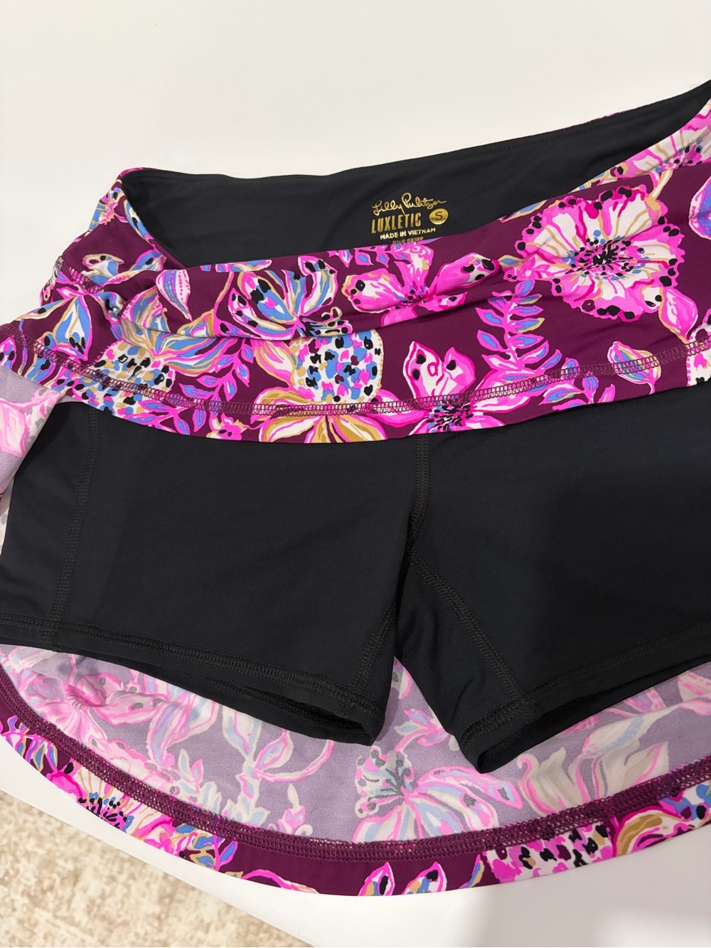 Lilly Pulitzer Magenta Floral Tennis Skort - Picture 3 of 3